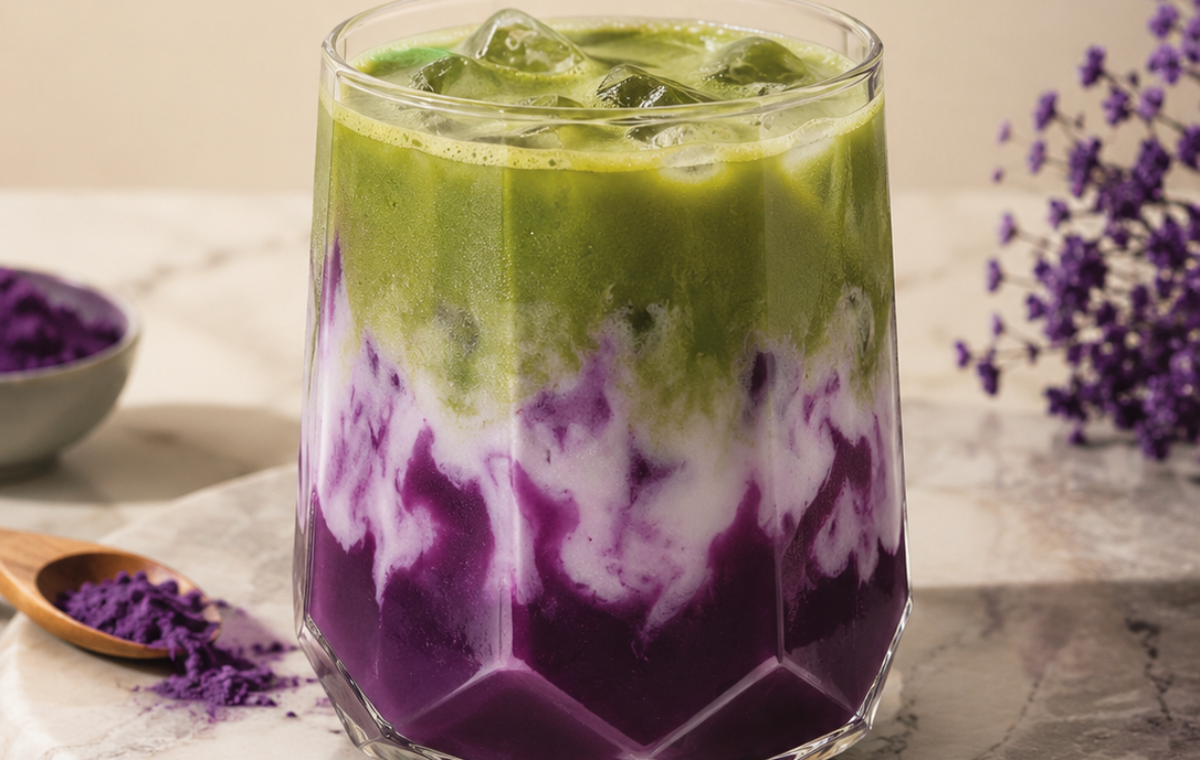 Ube Matcha Latte